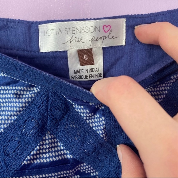 Free People x Lotta Stensson Embroidered Silk Macarena Skirt - 6 - Picture 6 of 6